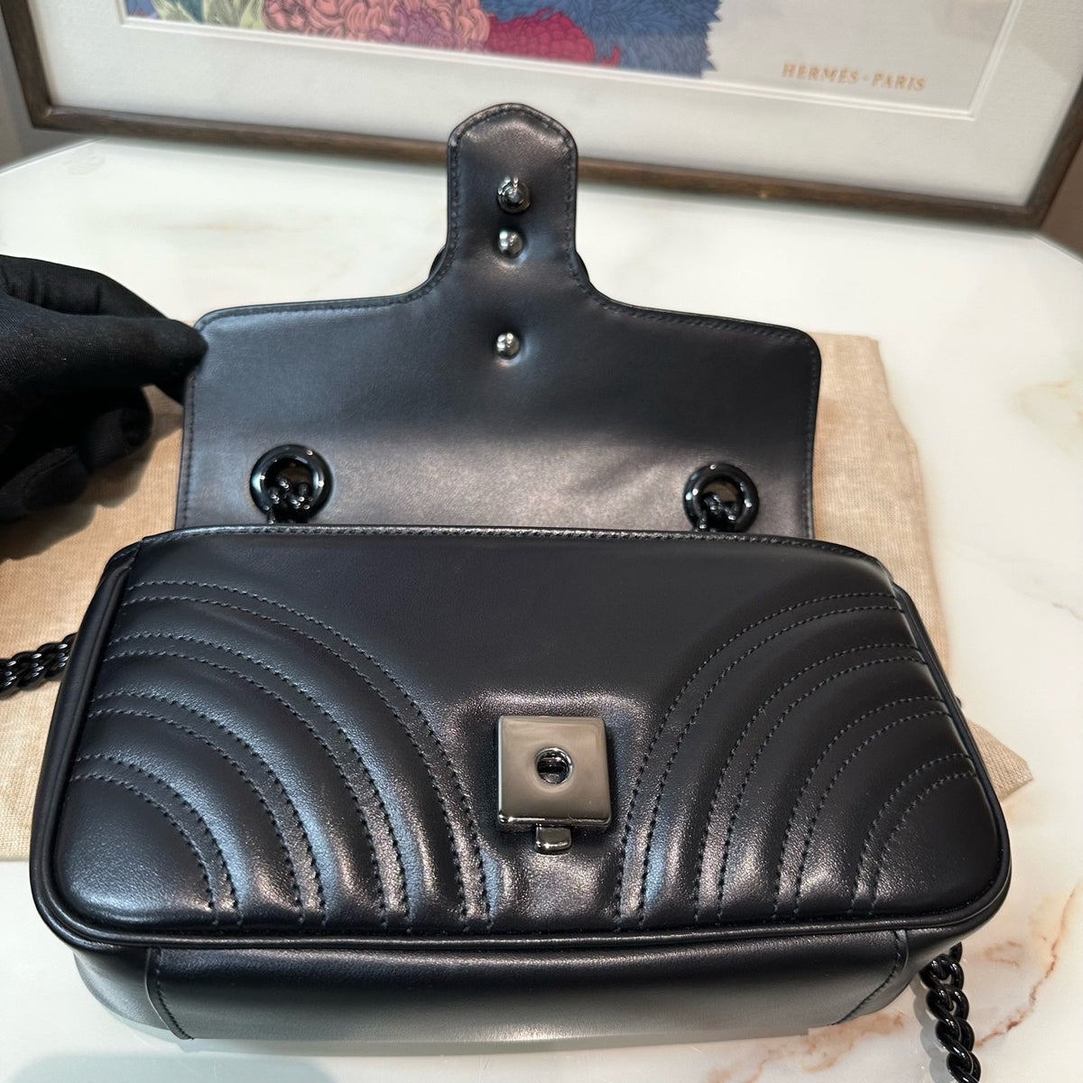 Gucci so black Marmont mini