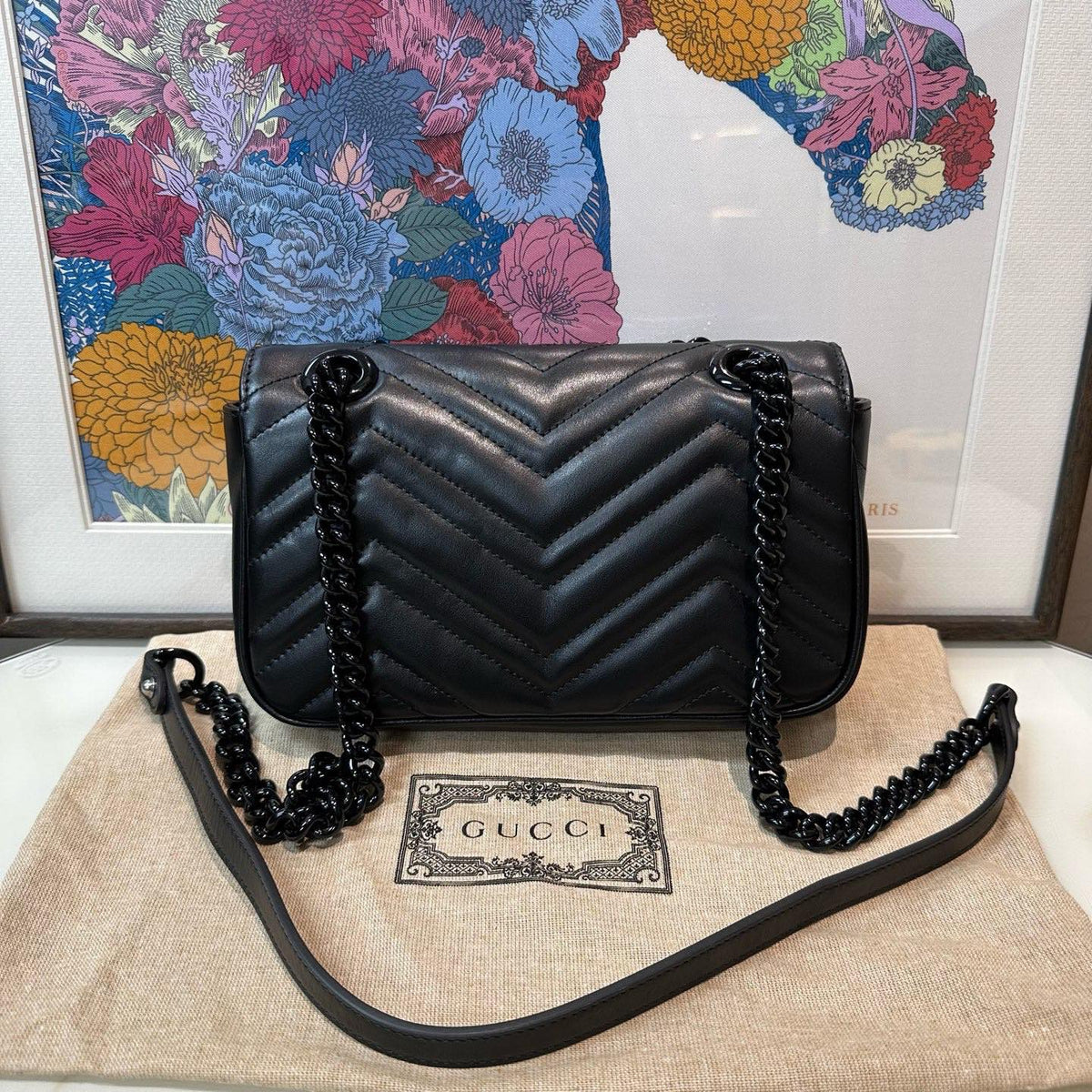 Gucci so black Marmont mini