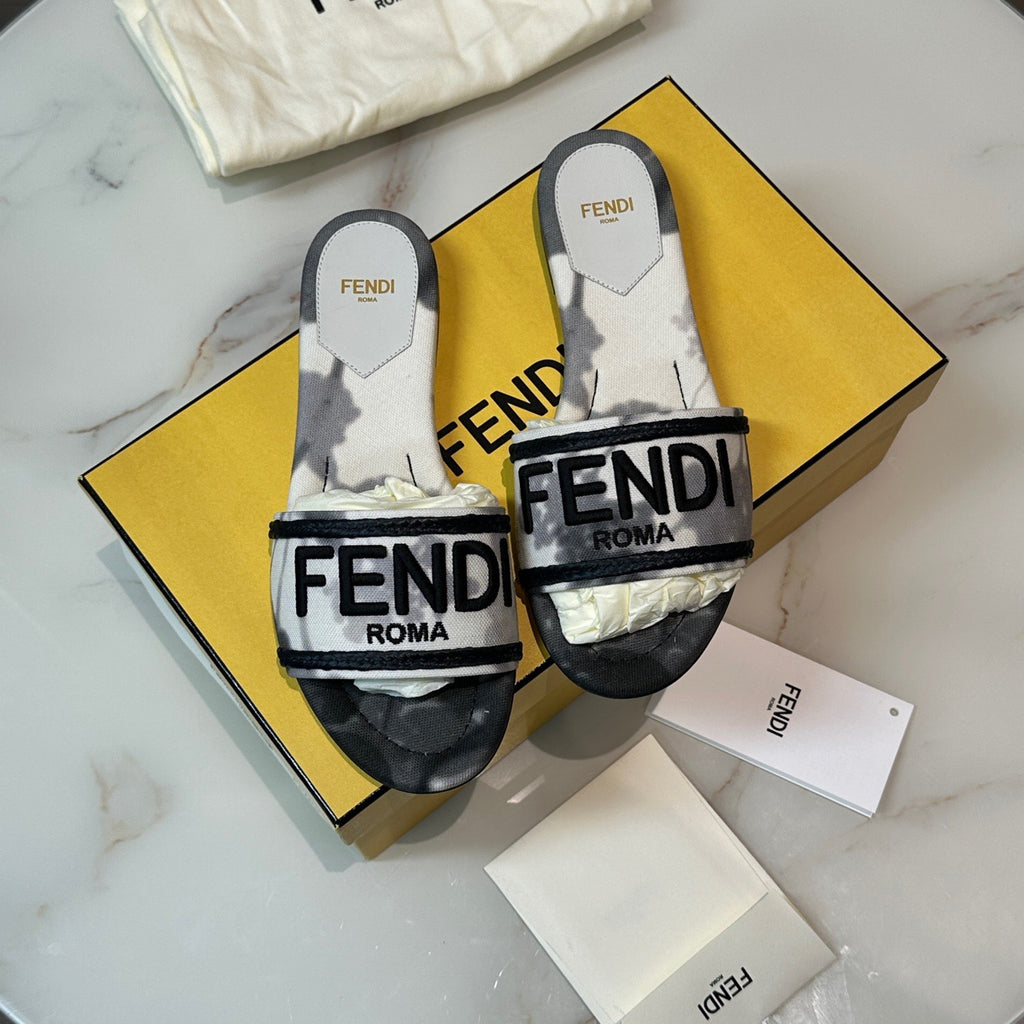 Fendi Signature Flat Slides
