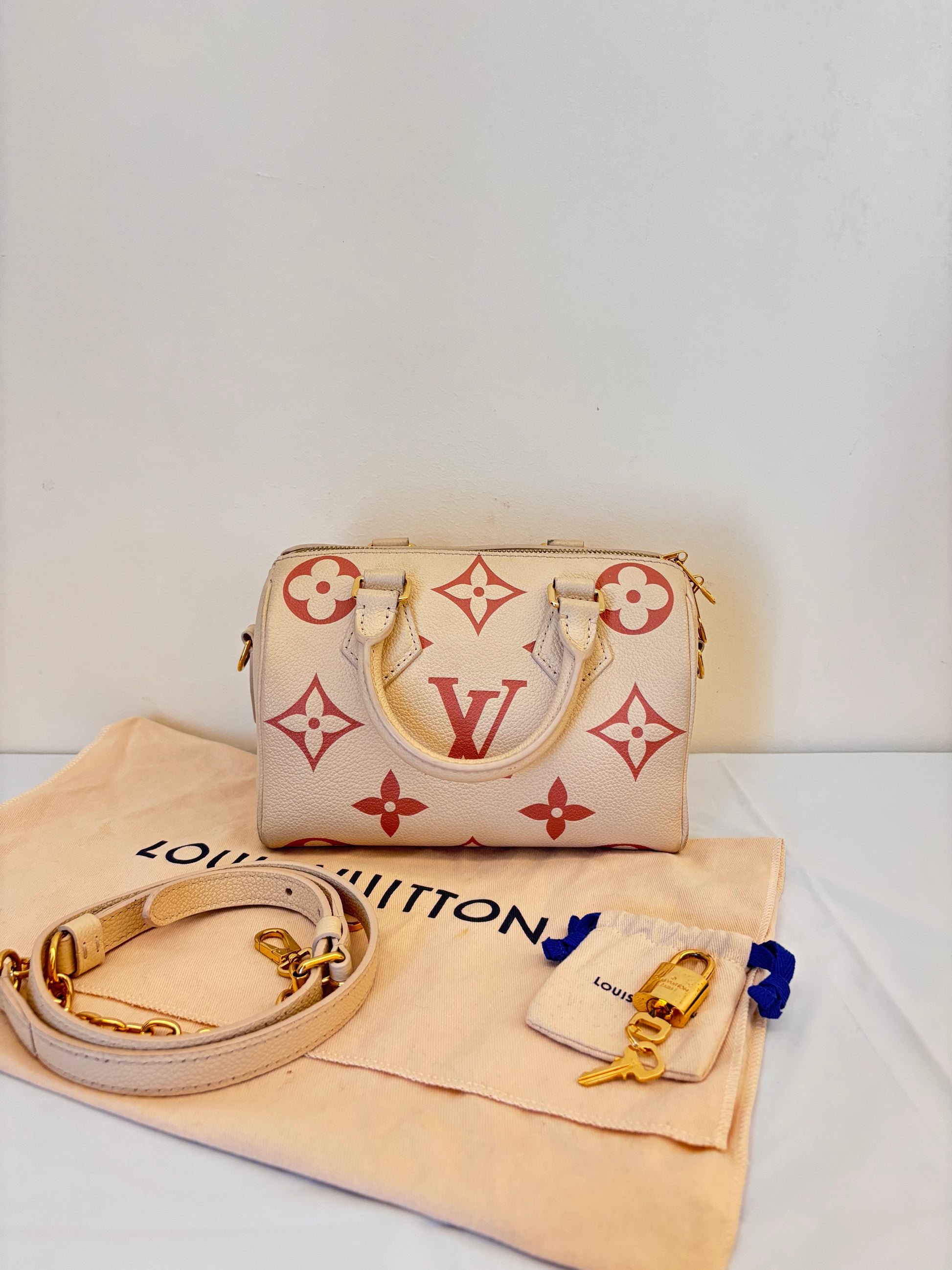 Louis Vuitton strawberry with cream pure leather speedy 20