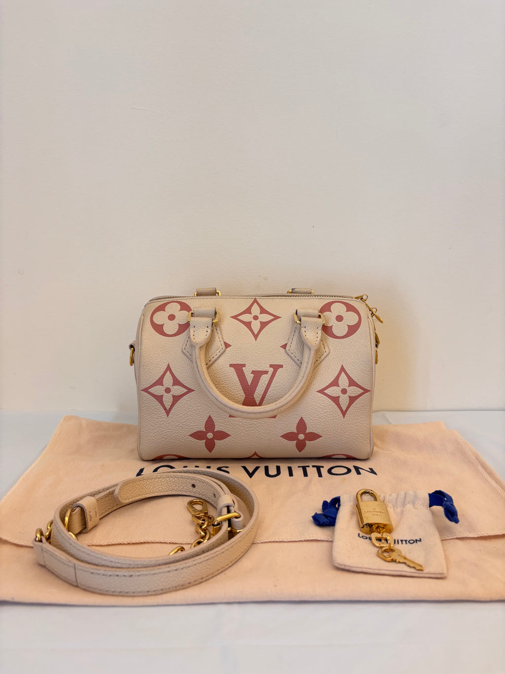 Louis Vuitton strawberry with cream pure leather speedy 20