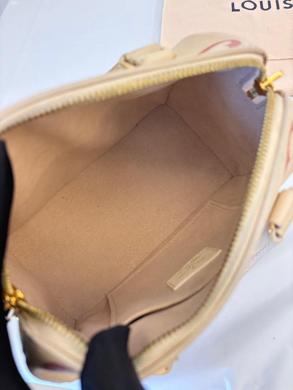 Louis Vuitton strawberry with cream pure leather speedy 20