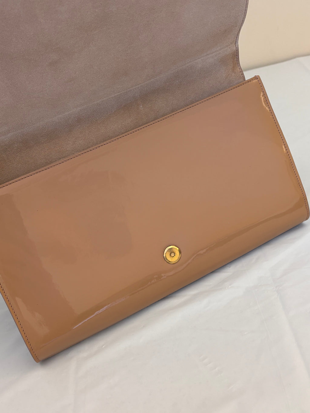 Saint Laurent lacquer leather handbag
