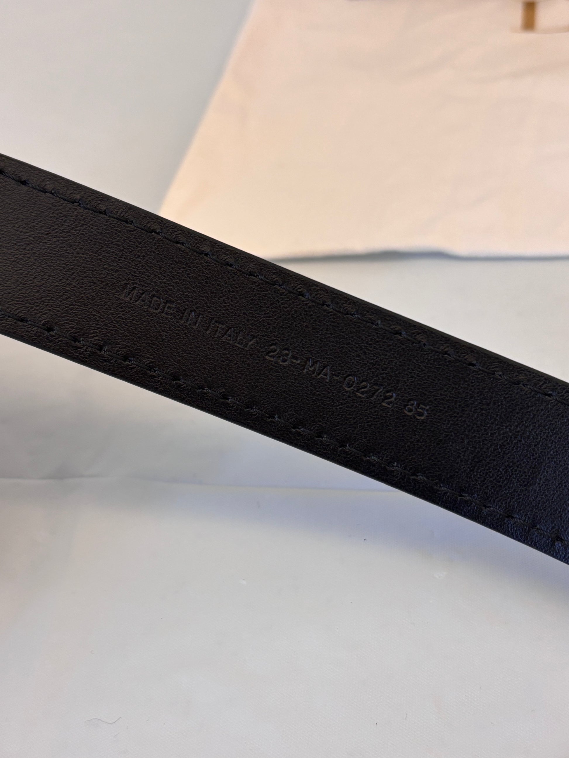Dior black pure leather belt