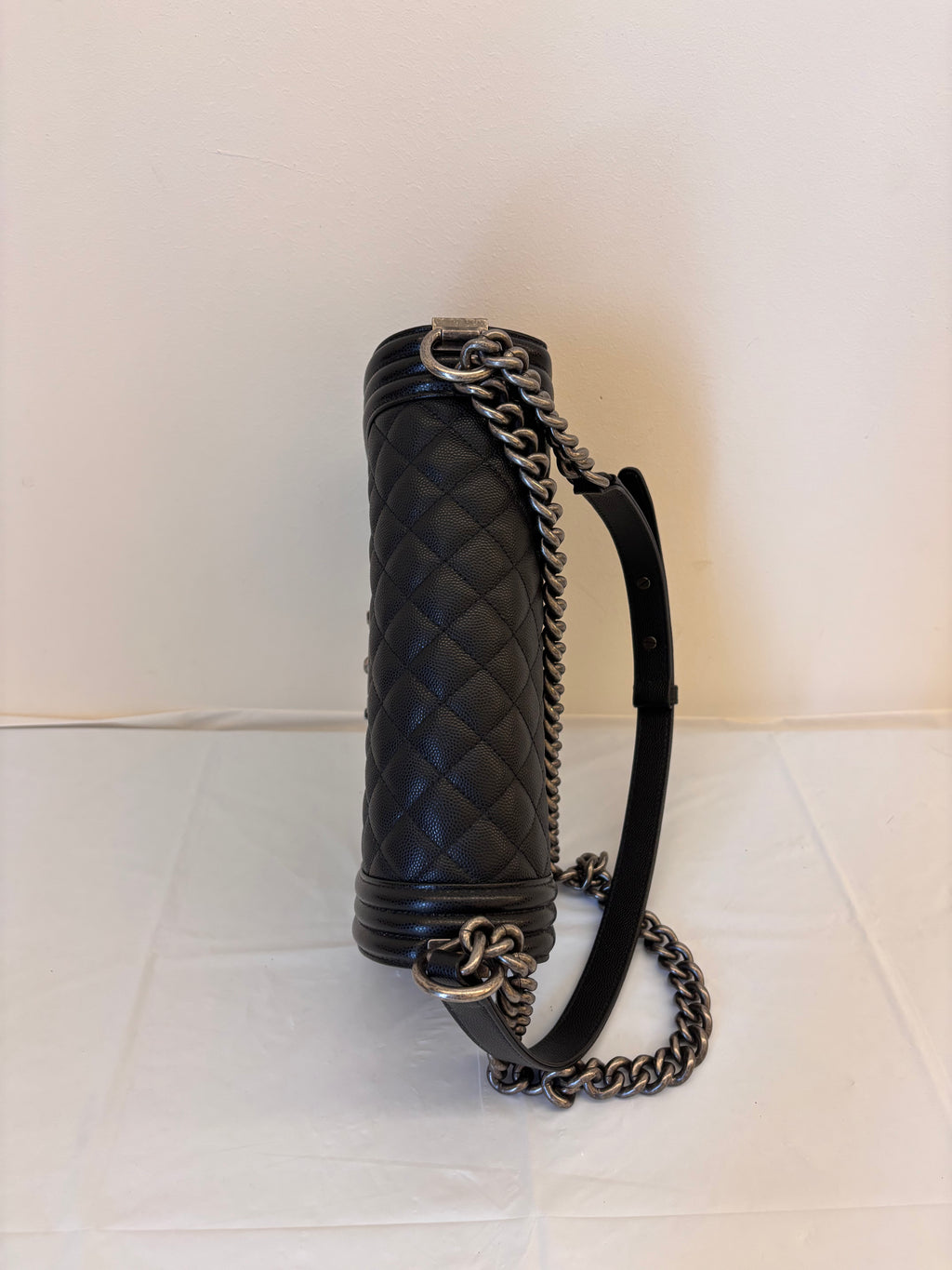 Chanel Black silver Medium Leboy