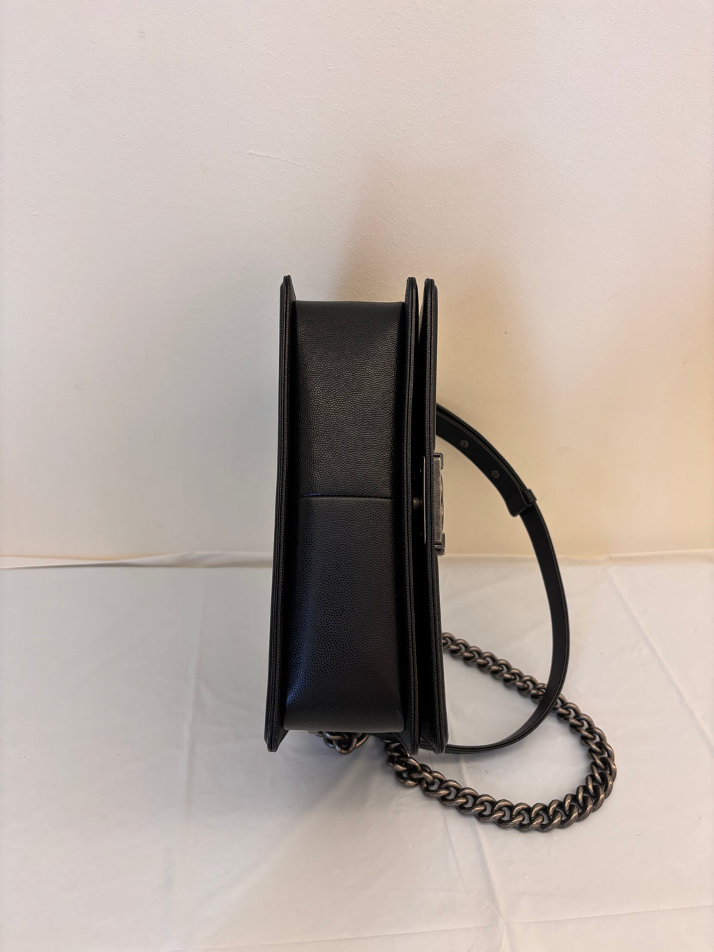 Chanel Black silver Medium Leboy