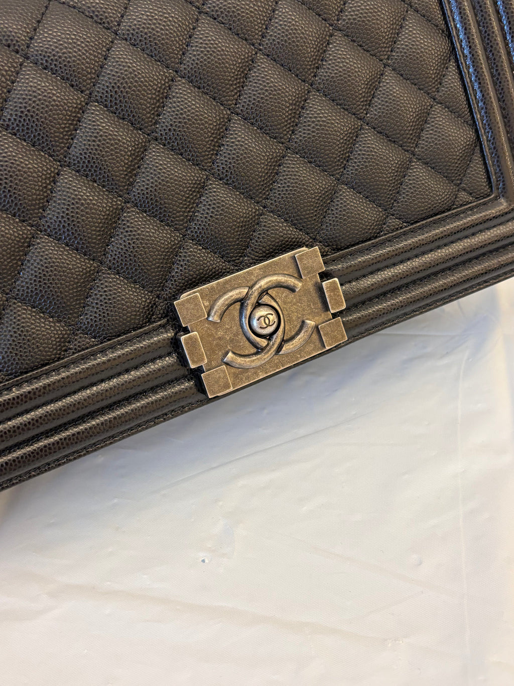 Chanel Black silver Medium Leboy