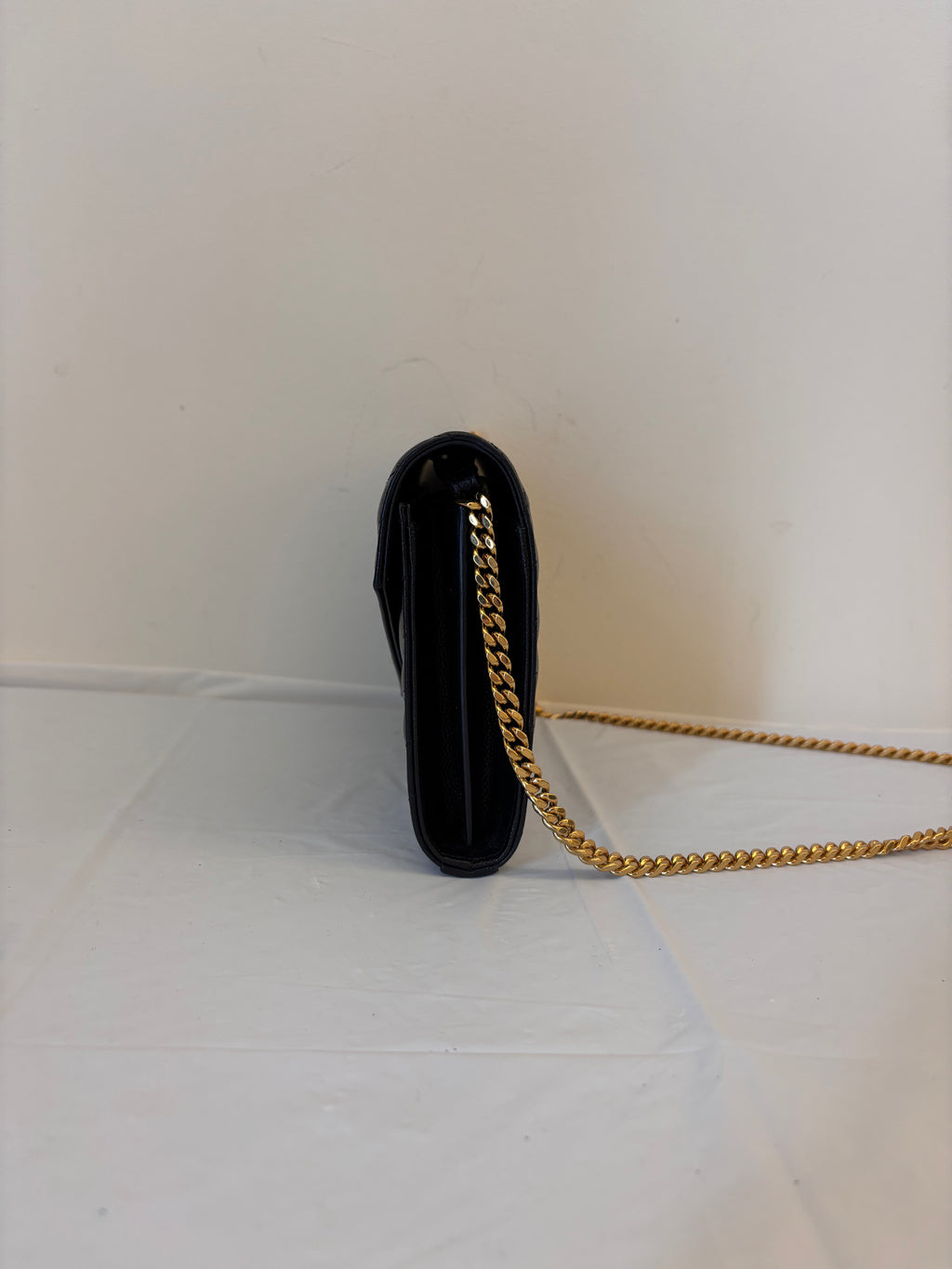 Saint Laurent Black gold envelope chain pack