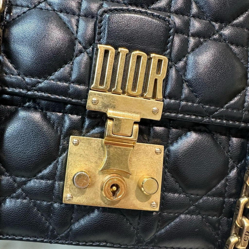 Dior diamond patterned single shoulder crossbody bag