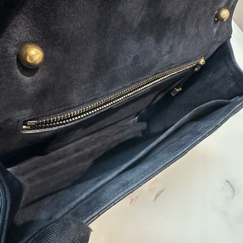 Dior diamond patterned single shoulder crossbody bag