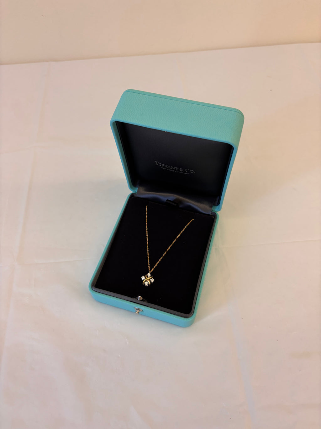 Tiffany&Co 18K Rose Gold diamond necklace