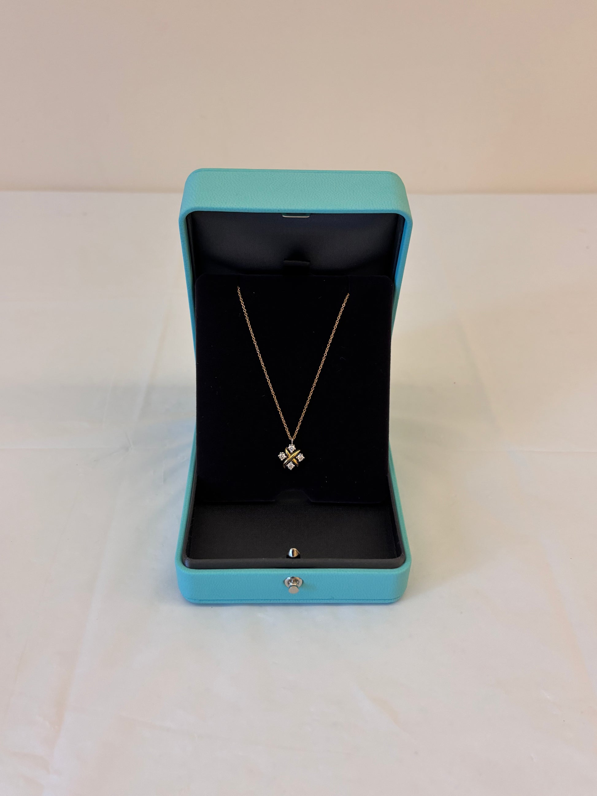 Tiffany&Co 18K Rose Gold diamond necklace