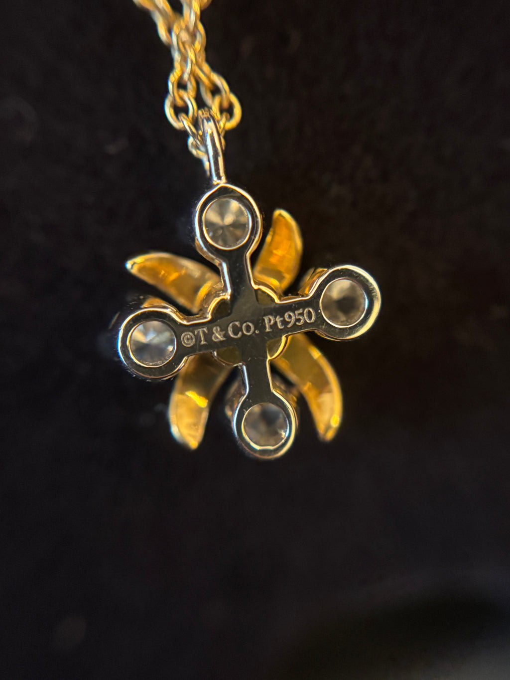 Tiffany&Co 18K Rose Gold diamond necklace