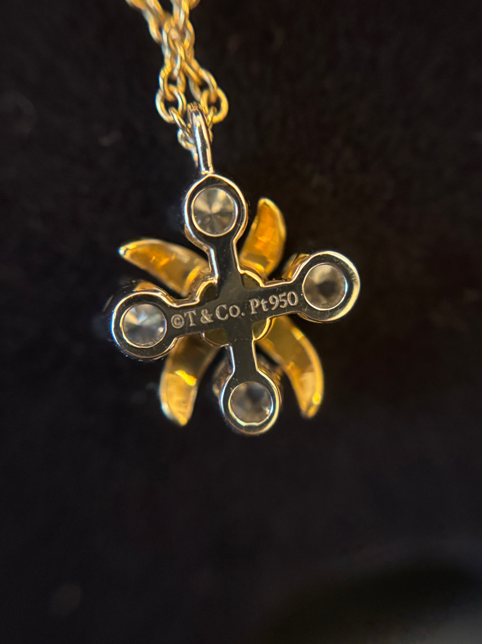 Tiffany&Co 18K Rose Gold diamond necklace