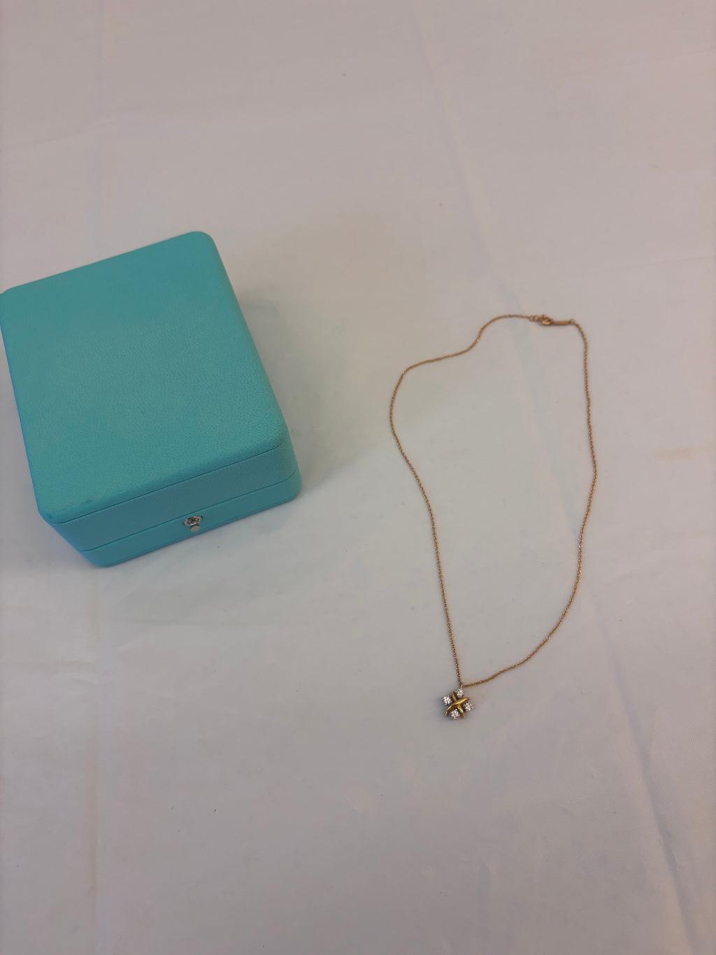 Tiffany&Co 18K Rose Gold diamond necklace